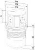 Розетка круглая G10703N-2AC